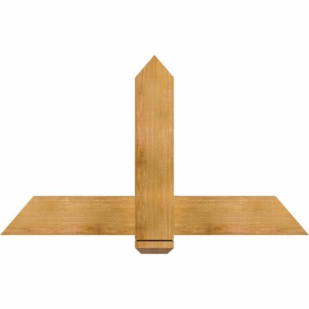 Ekena Millwork Eugene Rough Sawn Timber Gable Bracket, Western Red Cedar, 48"W x 28"H x 2"D x 6"F, 14/12 Pitch GBW048X28X0206EUG00RWR